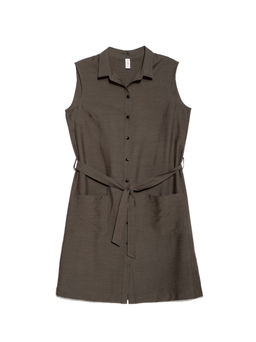 CONTE Платье-рубашка без рукавов с легким блеском LPL 915 khaki khaki
