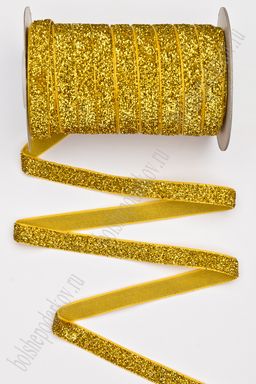 Лента с люрексом 1 см*20 ярд (SF-202) золото №02