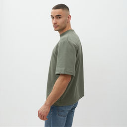 Футболка мужская MINAKU: Basic line MAN цвет хаки, размер 46