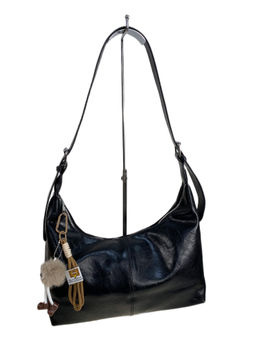 Женская сумка из искусственной кожи, цвет черный