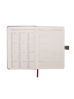 Ежедневник недатированный А5, 80 листов, обложка ПВХ, с хлястиком, чёрный