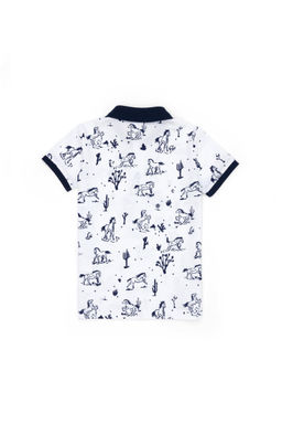 U. S. Polo Assn Белая футболка с воротником-поло для мальчика - U.s. polo assn фото 3