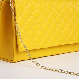 Сумка-клатч на магните, цвет жёлтый - Simaland фото 4