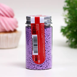 Посыпка кондитерская Шарики Пасха, 2 мм, фиолетовый матовый, 50 г - Кондимир фото 3