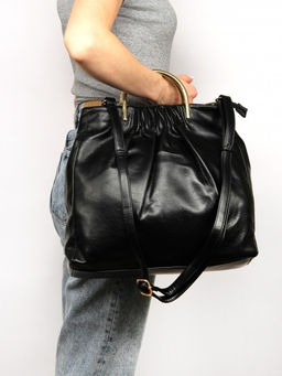 Сумка женская искусственная кожа BT-CZ 0050-1, 1отд+евро, плечевой ремень, черный SALE 262509 - Adelia фото 9