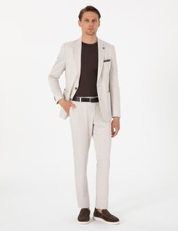 Bej Ex. Slim Fit Tak_m Elbise