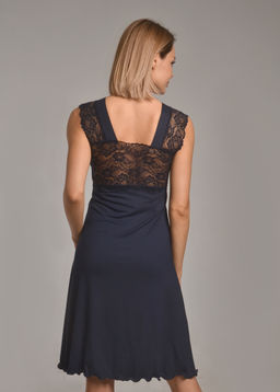 Ночная сорочка МИЛАНА (тёмно-синий №15) - Ивановская трикотажная компания фото 4