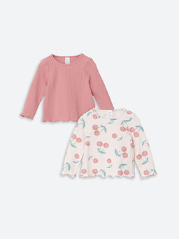 Bisiklet Yaka K?z Bebek Ti??rt 2li