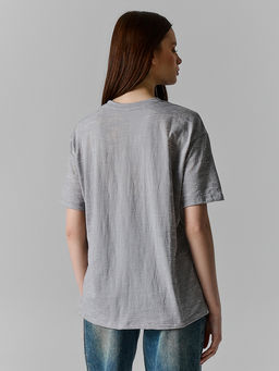 Футболка свободного силуэта женская серая - Mark formelle фото 3