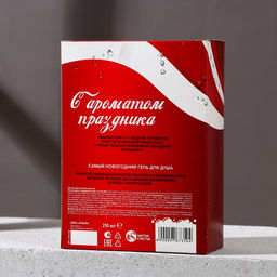Подарочный набор новогодний «С праздником», гель для душа 250 мл и мочалка для тела, Чистое счастье