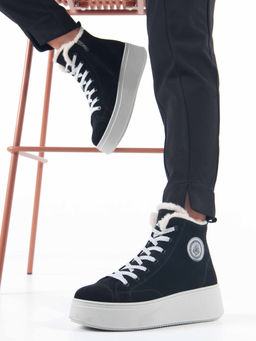 Ботинки 217.ALTAgr. черный замша/Шерсть