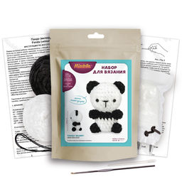 Набор для вязания Miadolla AMG-MN-0137 Панда (велюр)  фото 5