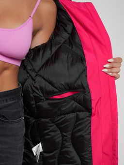 Парка женская зимняя MTFORCE c капюшоном розового цвета 2329R  фото 42