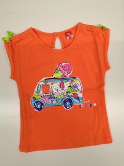 CRB wear/CSK 61321 Футболка для девочки, коралловый/Ex.Cherubino