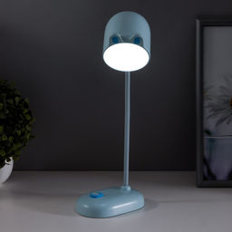 Лампа настольная RISALUX «Мими», светодиодная, 3 Вт, диммер, USB, голубая, 8×12.5×32 см
