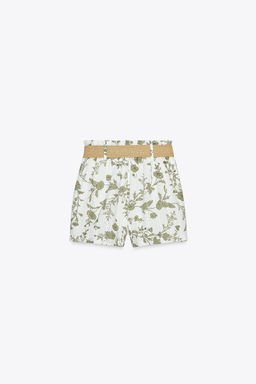 PRINTED BERMUDA SHORTS WITH PERFORATED EMBROIDERY - Zara фото 13