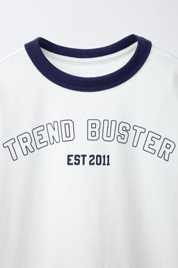 CONTRAST TRIM T-SHIRT - Zara фото 3