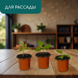 Цена за 40 шт. Горшок для рассады, 175 мл, d=8.5 см, h=7.5 см, мягкий пластик, терракот, Greengo  фото 4