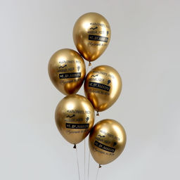 Воздушные шары латексные 12" «Лучший во всем», 15 шт., хром