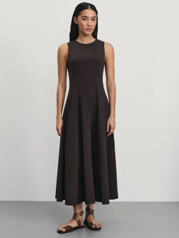 Платье миди приталенного кроя из хлопка / Zarina  фото 4