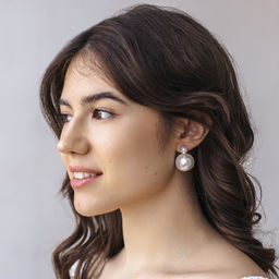 Серьги с жемчугом Великолепие два круга, цвет белый в серебре - Queen fair фото 3