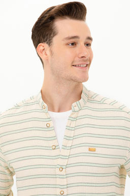 U. S. Polo Assn / Мужская зеленая рубашка с длинным рукавом - U.s. polo assn фото 5
