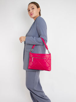 LACCOMA сумка Майя-24-L815-маджента эко кожа хлопок фото 7