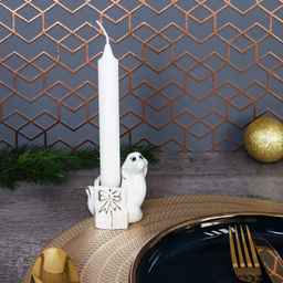 Цена за 1 шт. Подсвечник со свечкой Змейка Символ года 2025 / B5319 /уп 144/ АКЦИЯ - Галеонтрейд фото 2