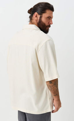 Рубашка к/р лен F611-0423 beige - Fine joyce фото 7