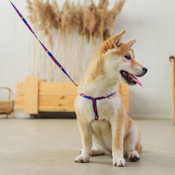 Комплект Super Dog, шлейка 26-39 см, поводок 120х1 см - Пушистое счастье фото 4