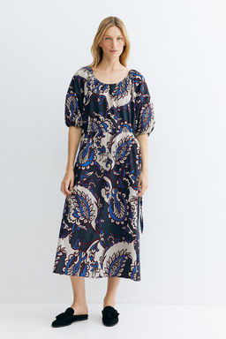 Vestido de algodon con cordon de ajuste