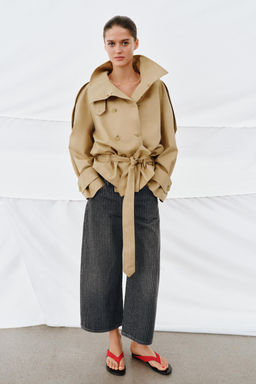 JEANS ZW COLLECTION CULOTTE TIRO MEDIO RAYAS / Negro