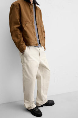 SPLATTER CARPENTER POCKET TROUSERS - Zara фото 5