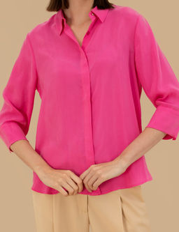 Fu_ya Cupro Comfort Fit Uzun Kollu G_mlek