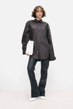 Camisa oversize de popelina