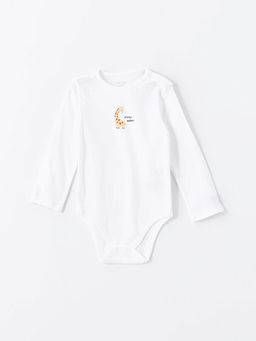 Bisiklet Yaka Bask?l? Erkek Bebek ??t??tl? Bodysuit 5li