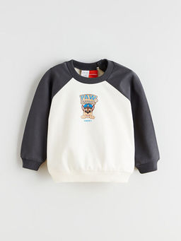 Bisiklet Yaka Paw Patrol Bask?l? Erkek Bebek Sweatshirt ve E?ofman Alt
