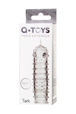 Насадка на пенис TOYFA A-Toys Tark, TPR, прозрачный, 15,3 см  фото 4