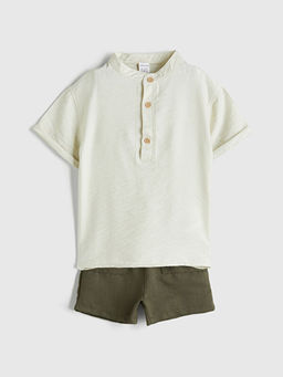 Hakim Yaka D?z Erkek Bebek G?mlek ve ?ort