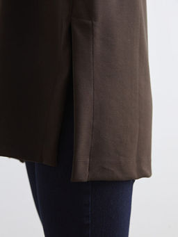 Dik Yaka Oversize Kad?n Sweatshirt Tunik