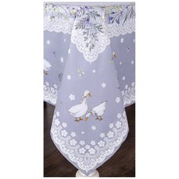 СКАТЕРТЬ ГУСИ ЛЕГАРД 160Х 220СМ ,СЕРЫЙ, 100 - Lefard фото 3