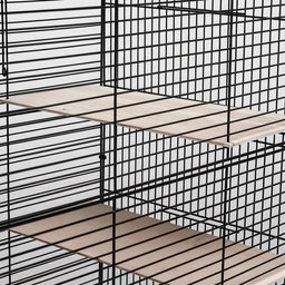 Клетка для шиншиллы Пижон №10, разборная, 58 х 40 х 88, бежевая  фото 6