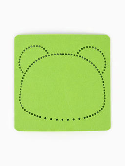 Вышивка по фетру "Панда", 20,5*20,5 см, цвет зеленый