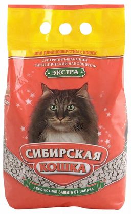 Наполнитель Сибирская Кошка ЭКСТРА 7 л впит. д/длиннош. кош 00023816