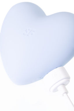 Вакуум-волновой бесконтактный стимулятор клитора Satisfyer Cutie Heart, силикон, голубой  фото 11