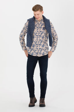 U. S. Polo Assn Мужская рубашка с длинным рукавом Stone - U.s. polo assn фото 2