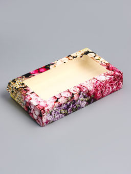 Цена за 5 шт. Коробка складная с окном «Цветы», 20×12×4 см