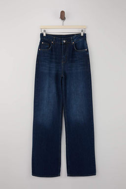 Trendyolmilla Wardrope Essentials Antrasit DOKUMLU Yuksek Bel Wide Leg Jeans TWOSS26JE00128 фото 18