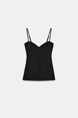 TOP TIRANTES CREPE / Negro - Zara фото 7