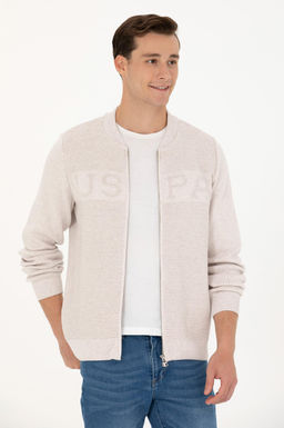 U. S. Polo Assn Мужской кардиган из меланжевого трикотажа с камнями - U.s. polo assn фото 17